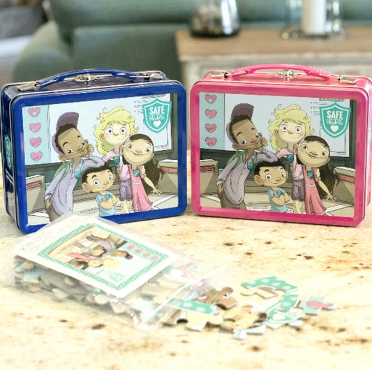 S.A.F.E. Hearts Puzzle Lunch Box